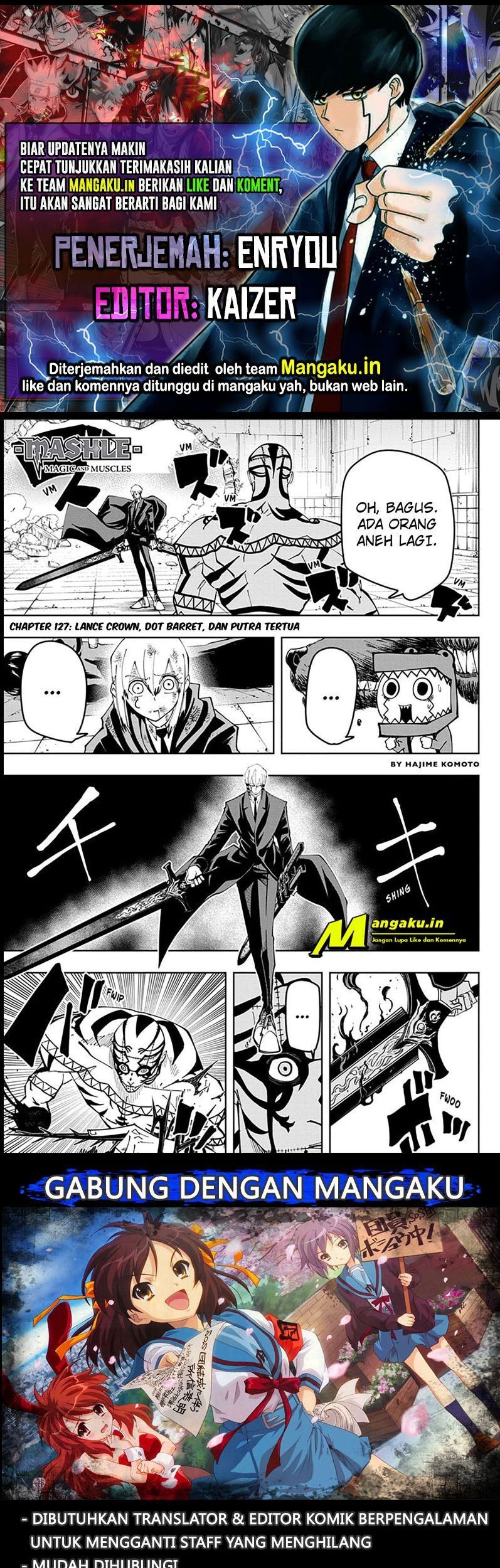 Baca Komik Mashle: Magic and Muscles Chapter 127 Gambar 1