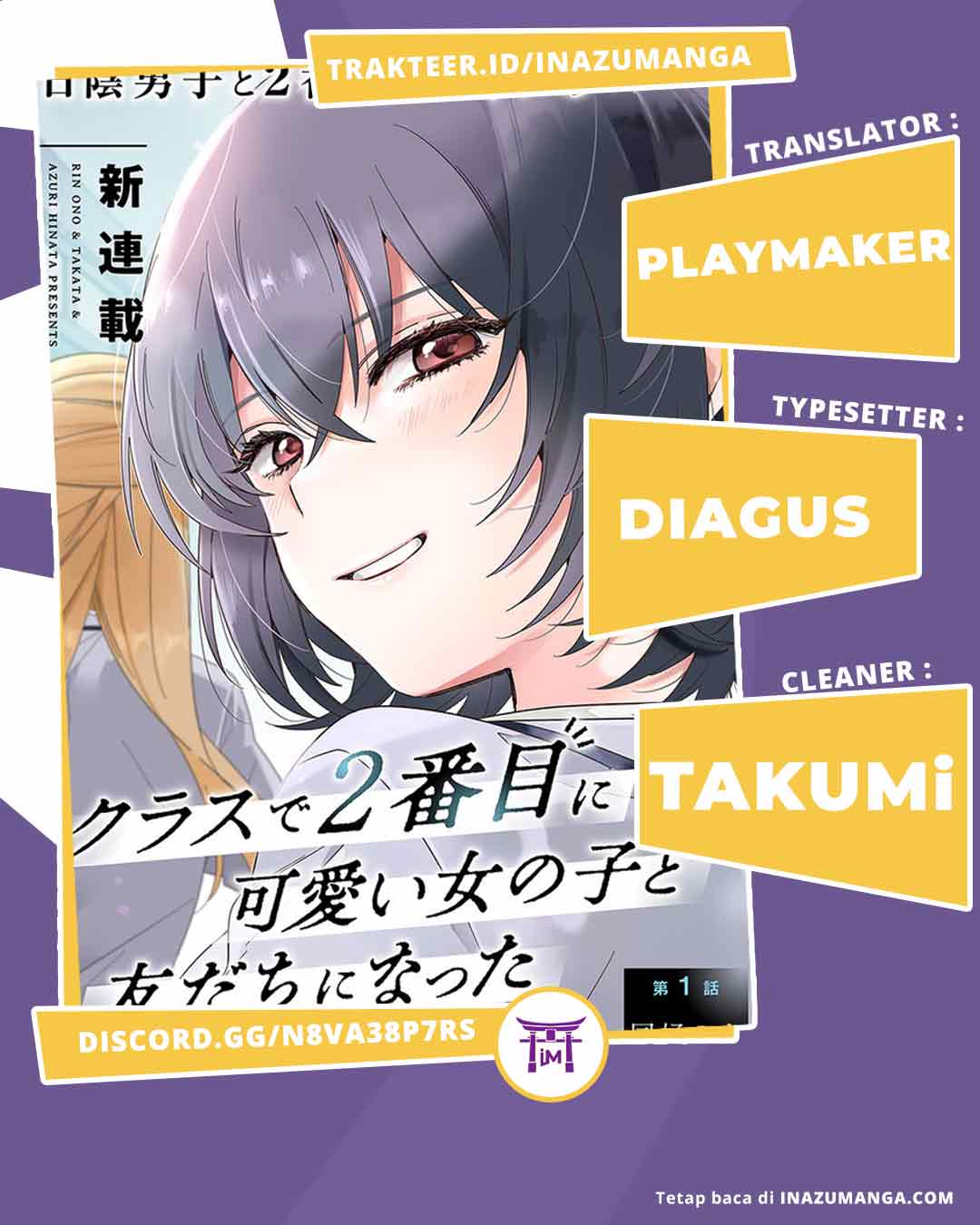Baca Komik Class de 2 Banme ni Kawaii Onna no Ko to Tomodachi ni Natta Chapter 02 Gambar 1