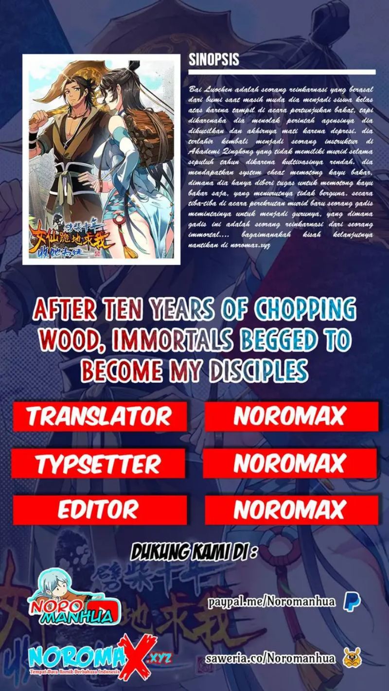 Baca Komik After Ten Years of Chopping Wood, Immortals Begged To Become My Disciples Chapter 03 Gambar 1
