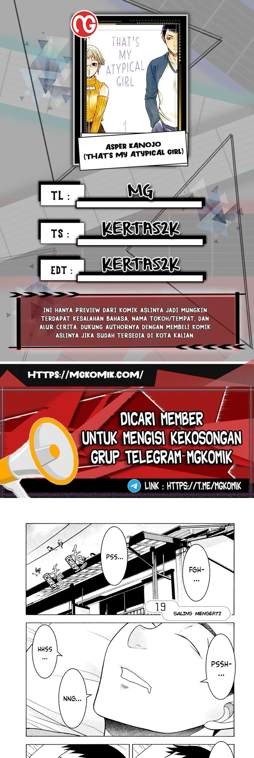 Baca Komik Asuperu Kanojo Chapter 19 Gambar 1