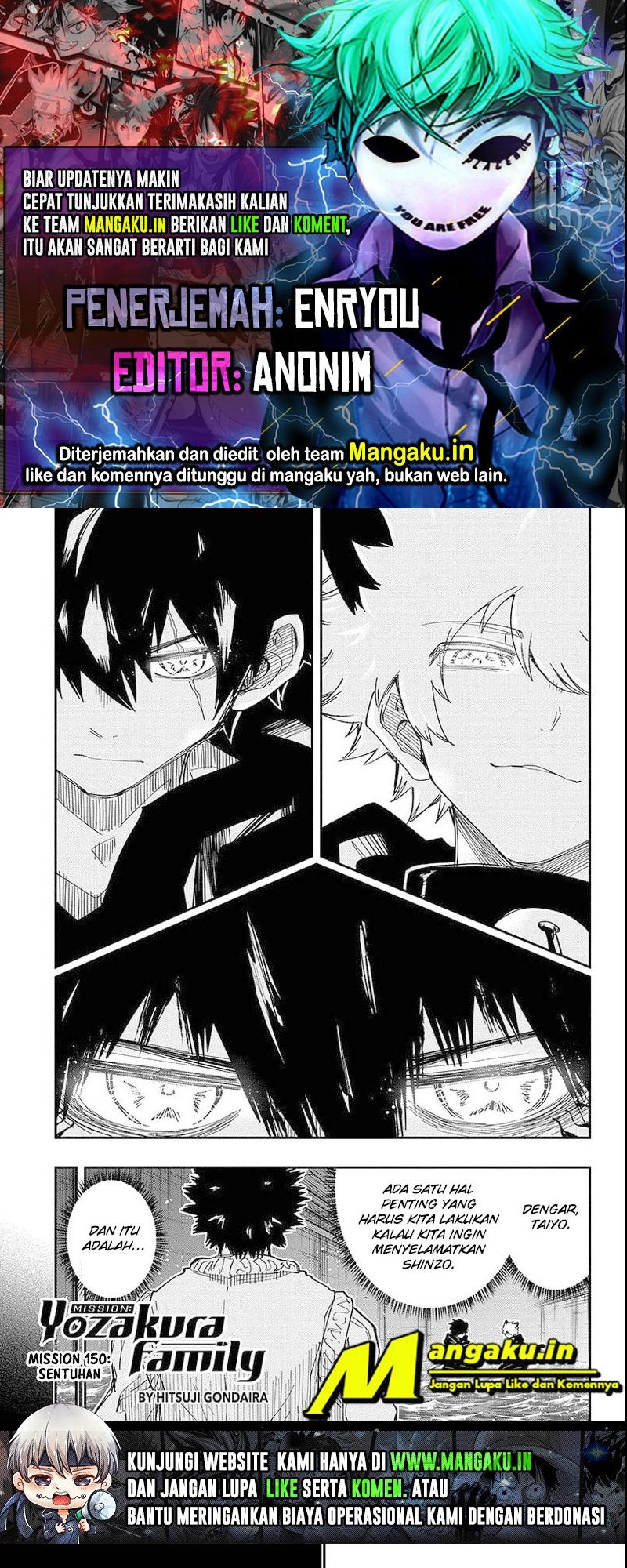 Baca Komik Mission: Yozakura Family Chapter 150 Gambar 1