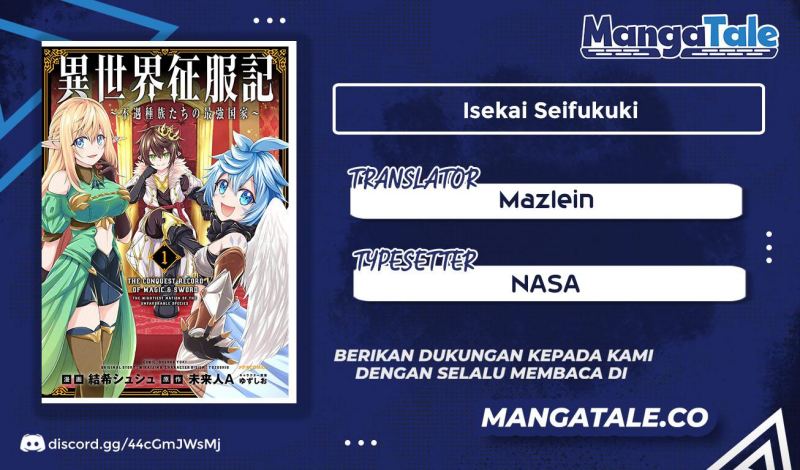 Baca Komik Isekai Seifukuki – Fuguu Shuzoku-tachi no Saikyou Kokka Chapter 03.1 Gambar 1