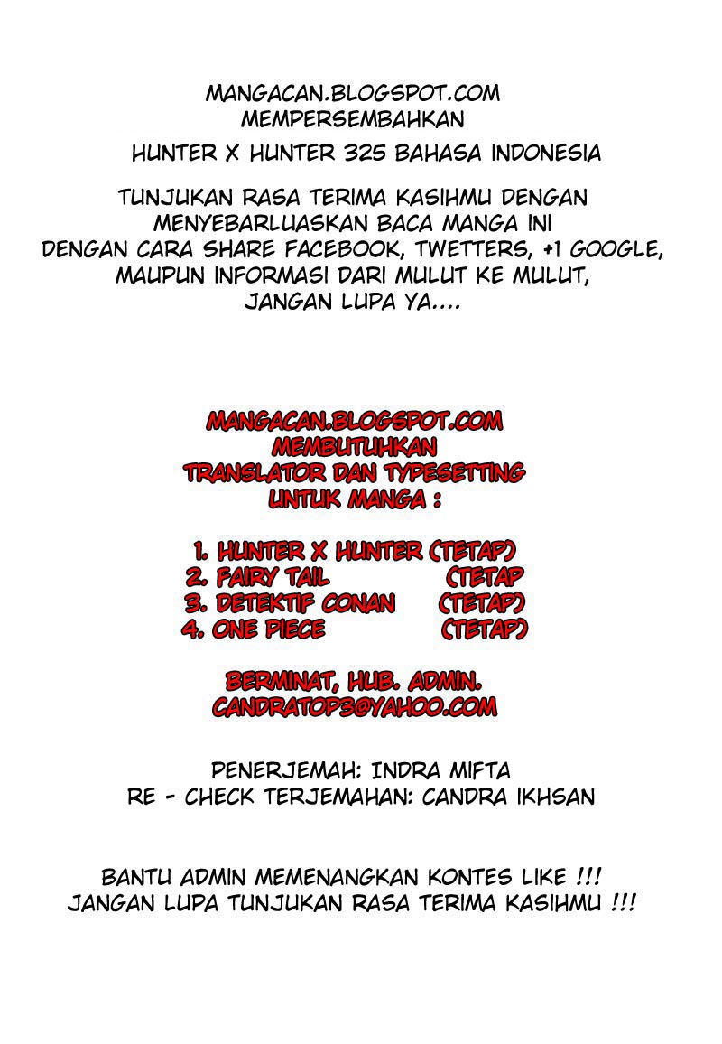 Hunter x Hunter Chapter 325 Gambar 10