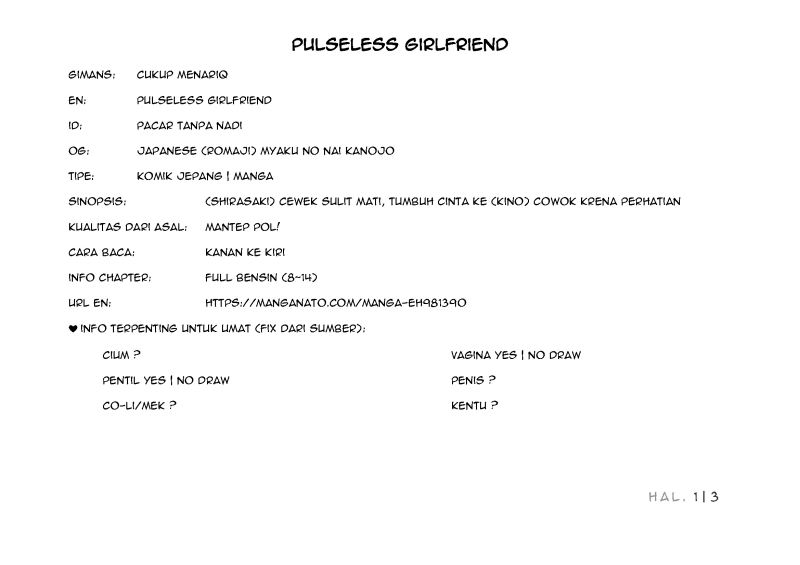 Baca Komik Pulseless Girlfriend Chapter 12 Gambar 1