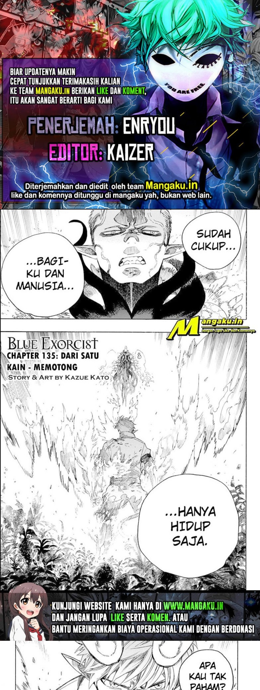Baca Komik Ao no Exorcist Chapter 136 Gambar 1