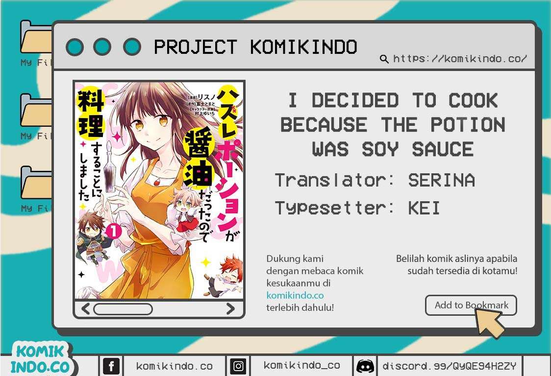 Baca Komik I Decided to Cook Because the Losing Potion Was Soy Sauce Chapter 7 Gambar 1