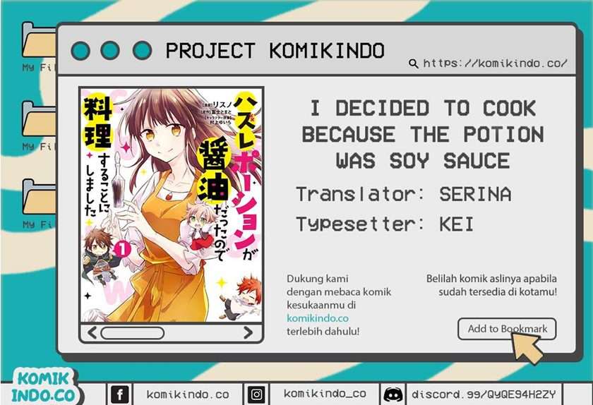 Baca Komik I Decided to Cook Because the Losing Potion Was Soy Sauce Chapter 2 Gambar 1