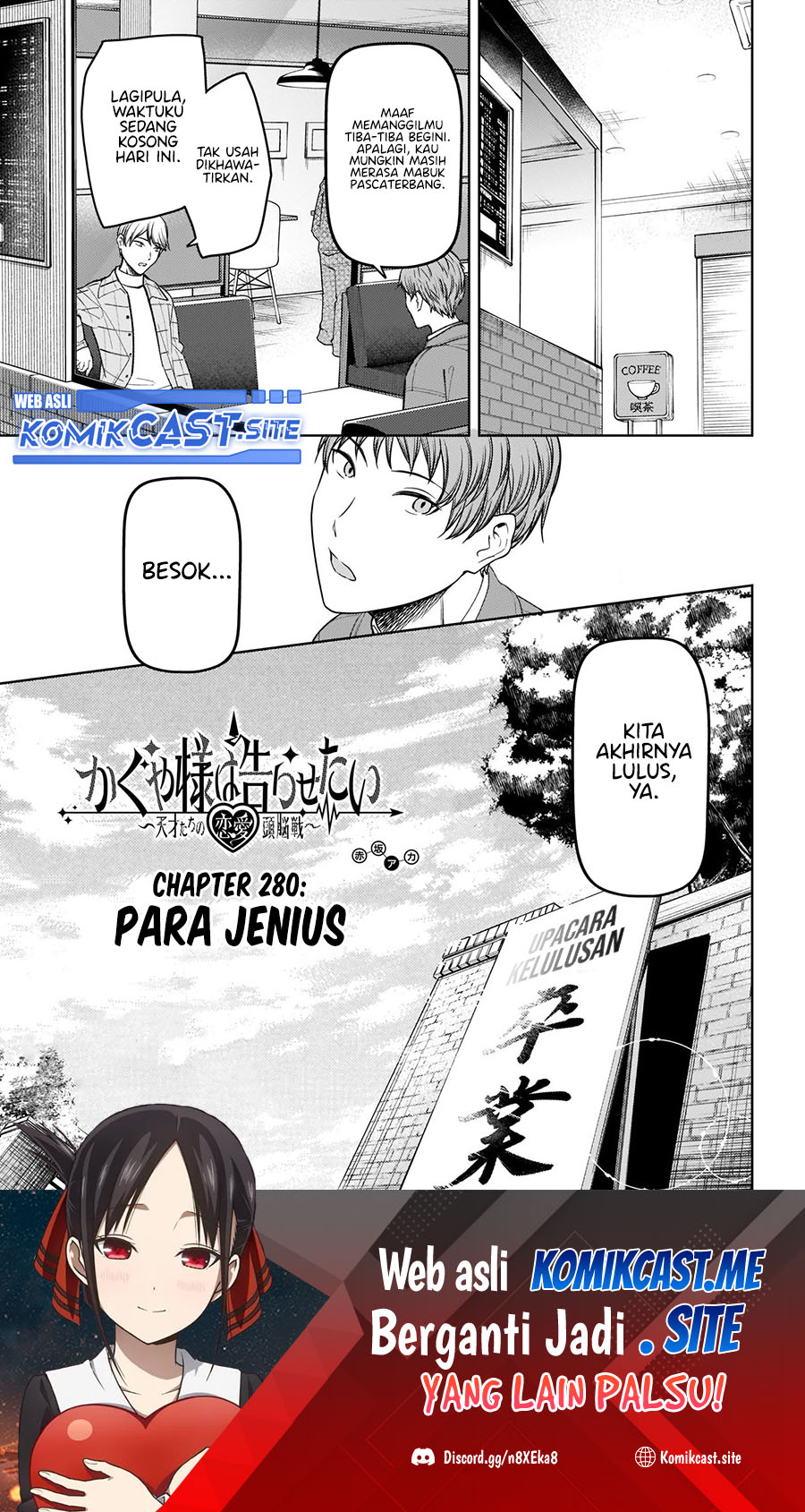 Baca Manga Kaguya-sama wa Kokurasetai – Tensai-tachi no Renai Zunousen Chapter 280 Gambar 2