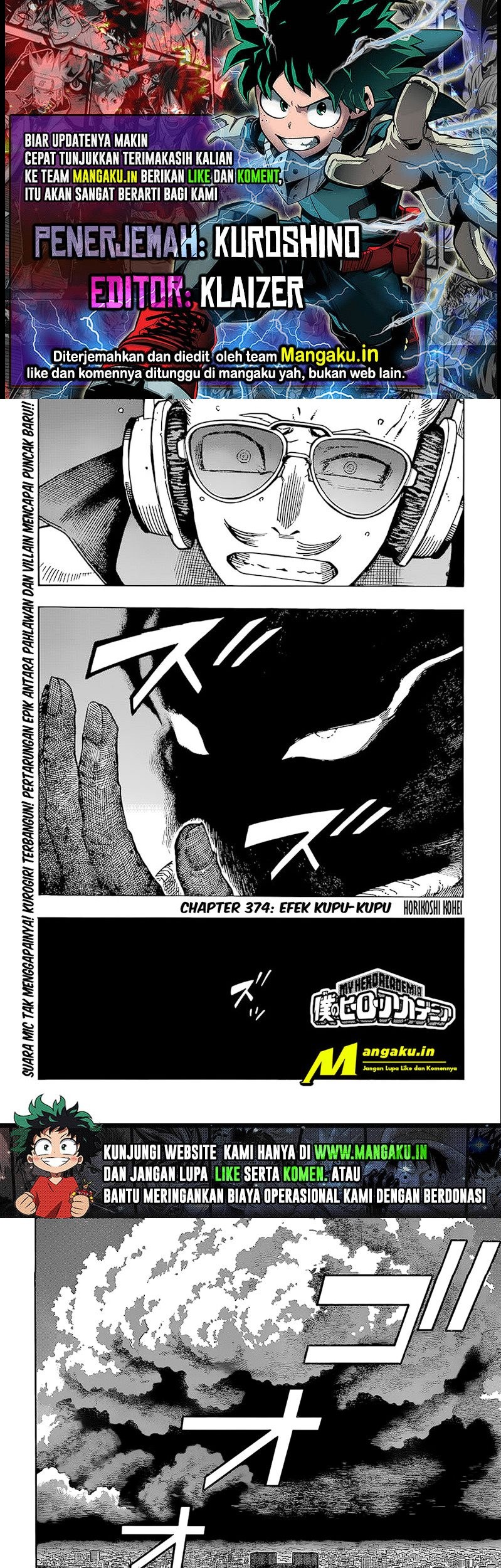 Baca Komik Boku no Hero Academia Chapter 374 Gambar 1