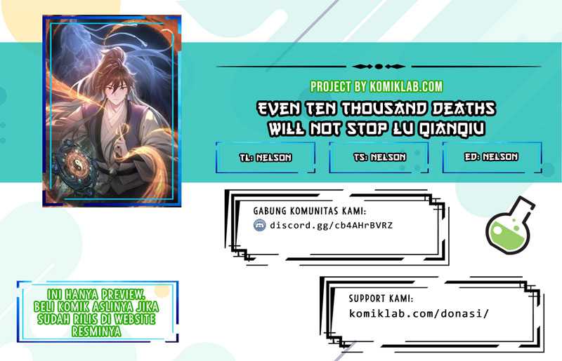 Baca Komik Even Ten Thousand Deaths Will Not Stop Lu Qianqiu Chapter 01 Gambar 1