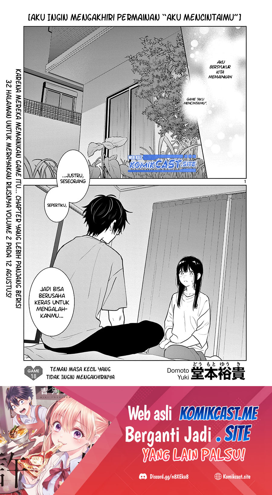 Baca Manga Aishiteru Game wo Owarasetai Chapter 18 Gambar 2