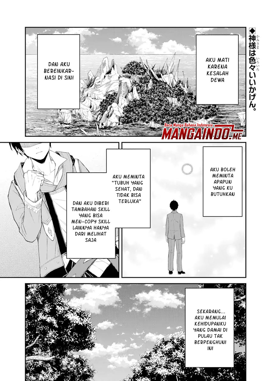 Baca Manga Tensei Shitara Saikyoushutachi ga Sumau Shima Deshita. Kono Shima de Slow Life wo Tanoshimimasu Chapter 02.1 Gambar 2
