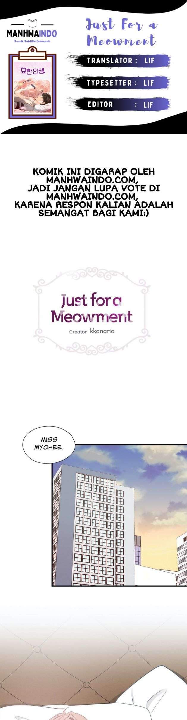 Baca Komik Just for a Meowment Chapter 14 Gambar 1