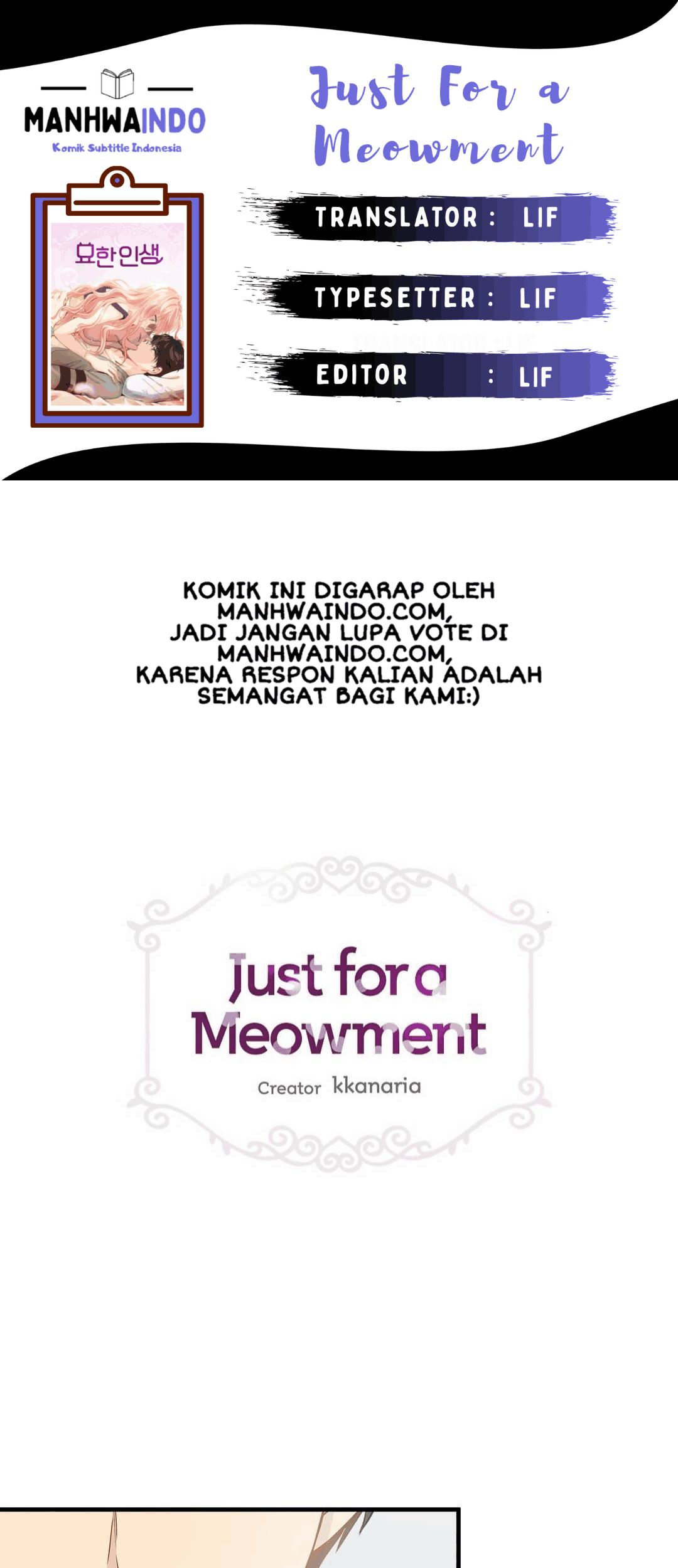 Baca Komik Just for a Meowment Chapter 9 Gambar 1