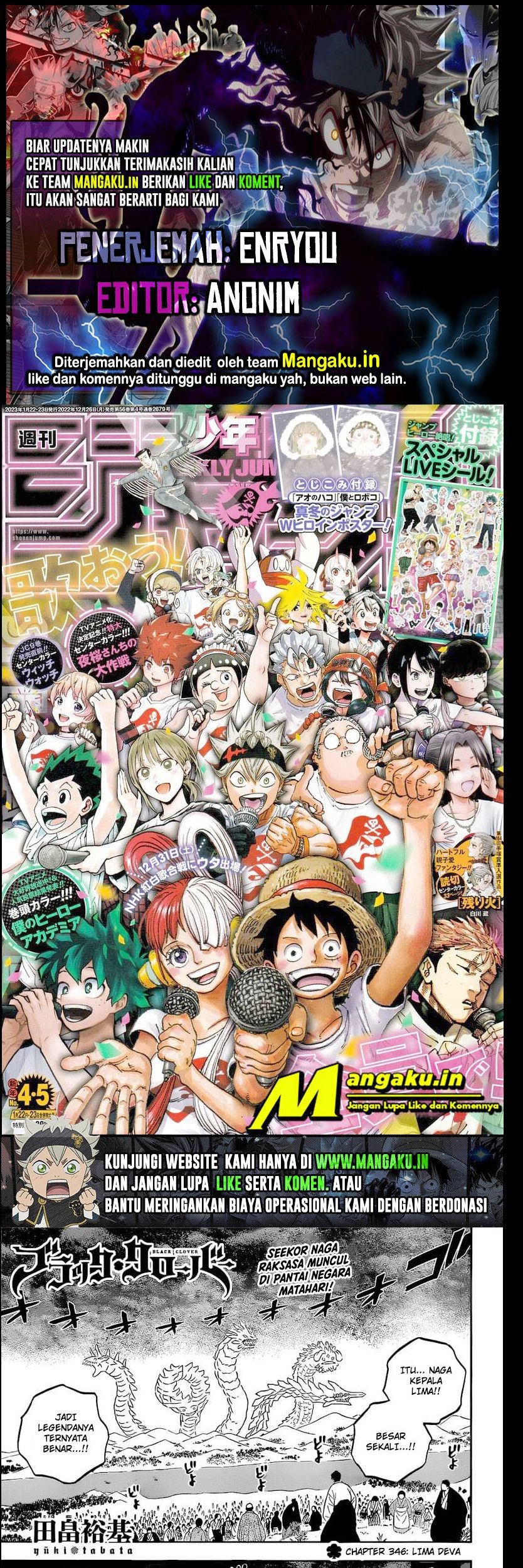 Baca Komik Black Clover Chapter 346 Gambar 1