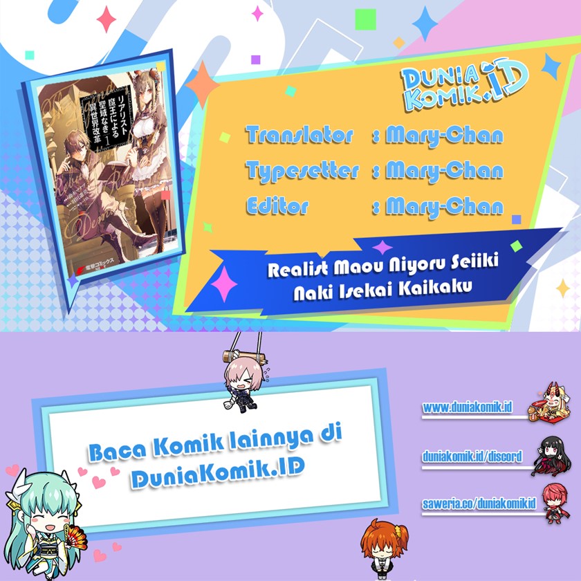 Baca Komik Realist Maou Niyoru Seiiki Naki Isekai Kaikaku Chapter 41 Gambar 1