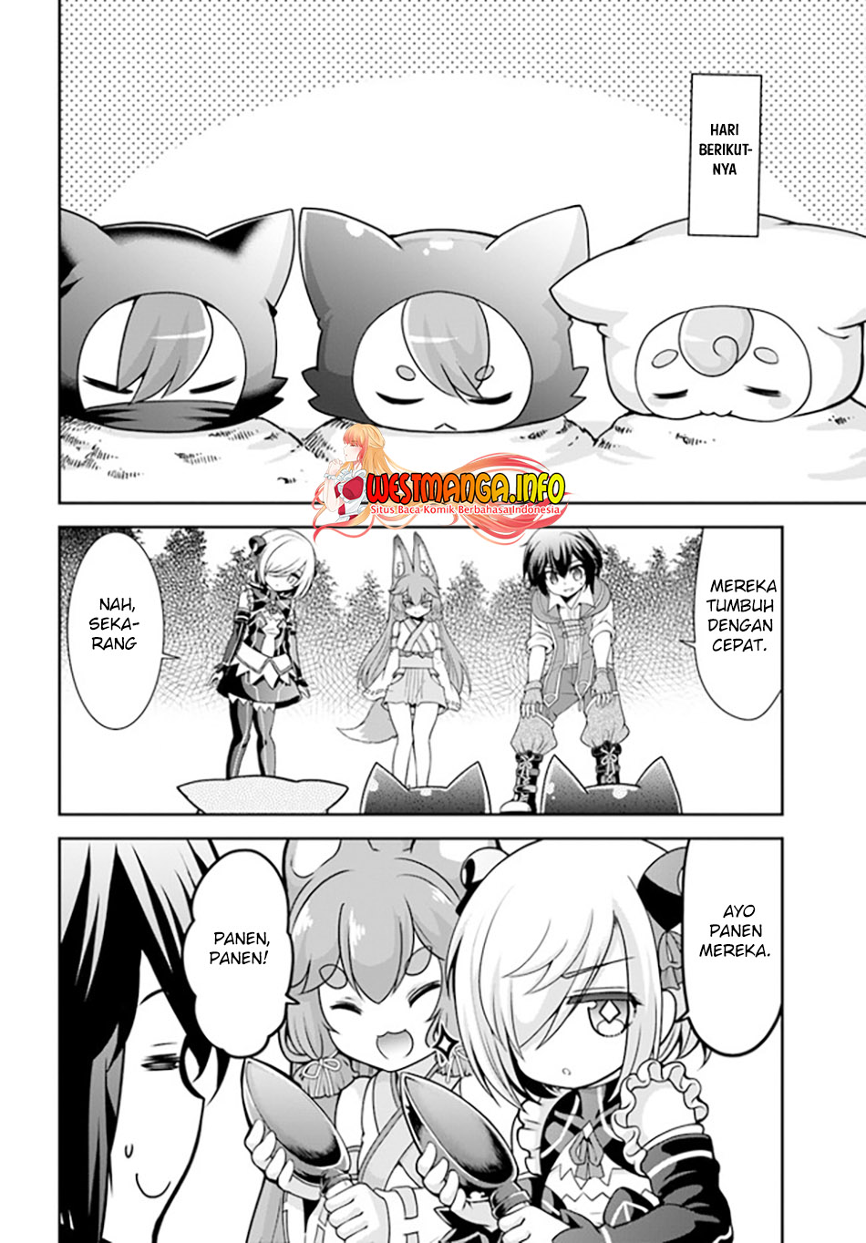 Tenohira Kaitakumura de Isekai Kenkouki ~Fueteku Yome-tachi to Nonbiri Mujintou Raifu~ Chapter 36 Gambar 21