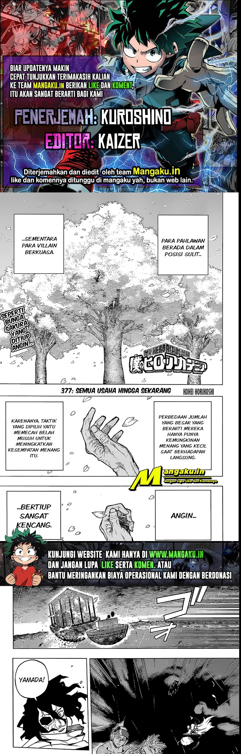 Baca Komik Boku no Hero Academia Chapter 377 Gambar 1