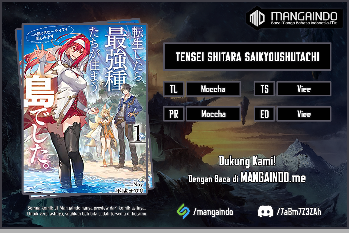 Baca Komik Tensei Shitara Saikyoushutachi ga Sumau Shima Deshita. Kono Shima de Slow Life wo Tanoshimimasu Chapter 03.2 Gambar 1