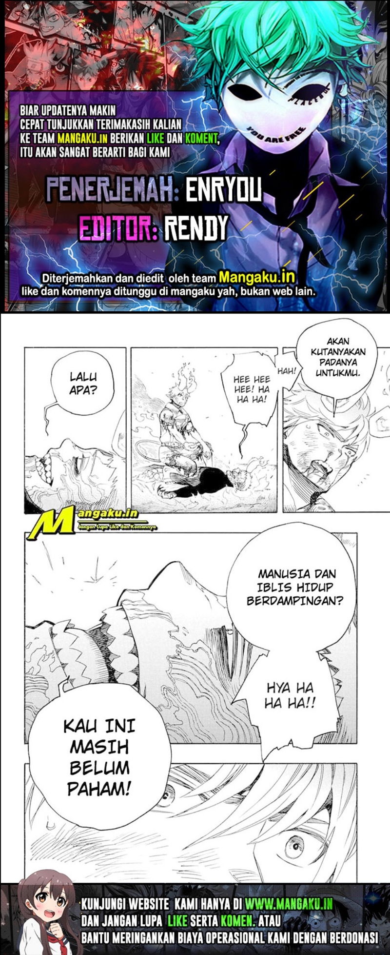 Baca Komik Ao no Exorcist Chapter 138.2 Gambar 1
