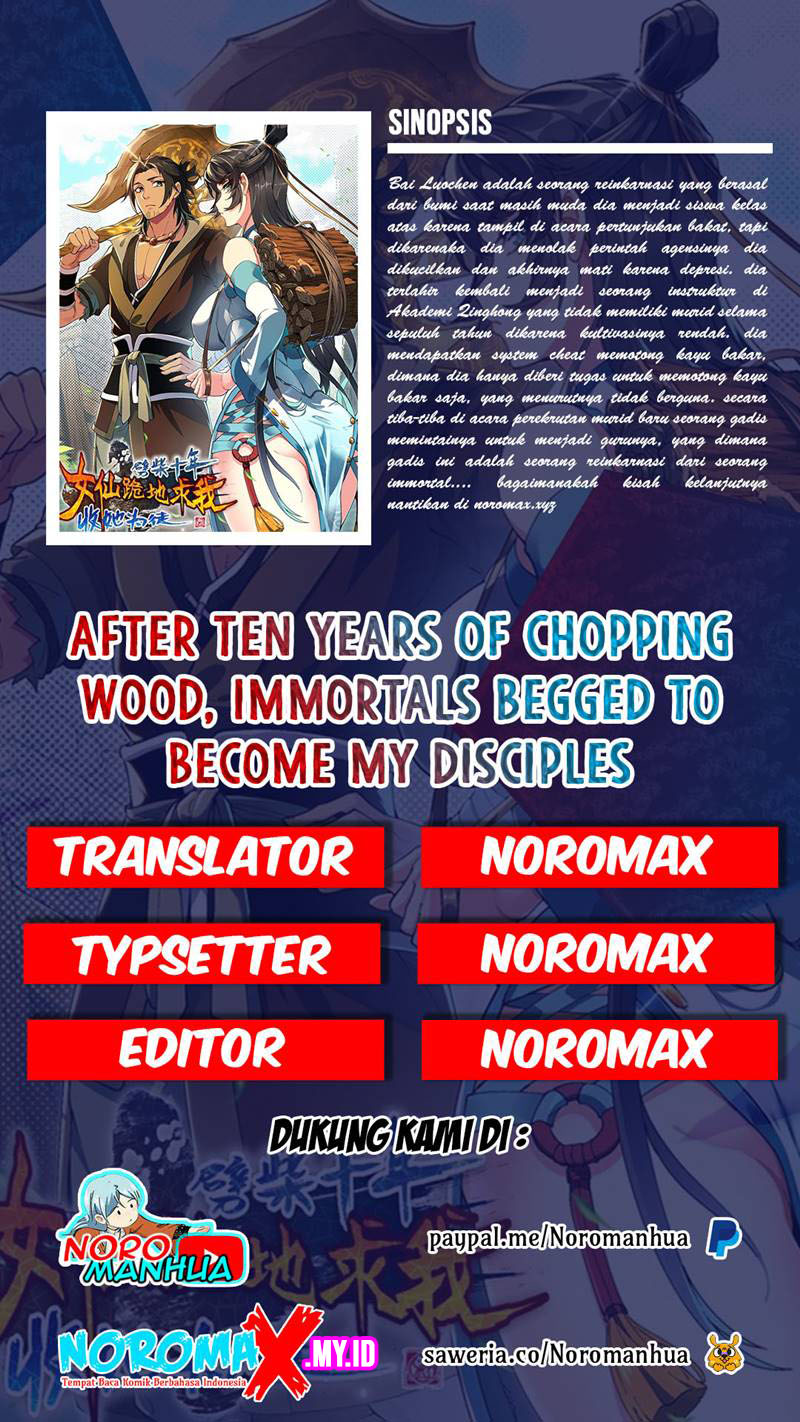 Baca Komik After Ten Years of Chopping Wood, Immortals Begged To Become My Disciples Chapter 15 Gambar 1