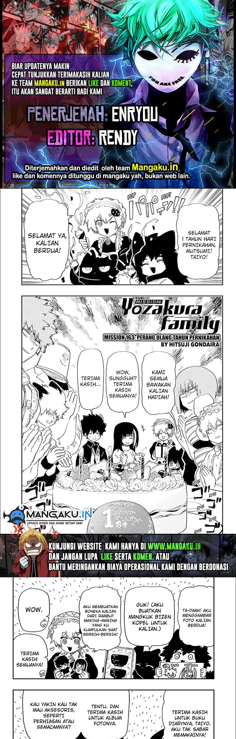 Baca Komik Mission: Yozakura Family Chapter 163 Gambar 1