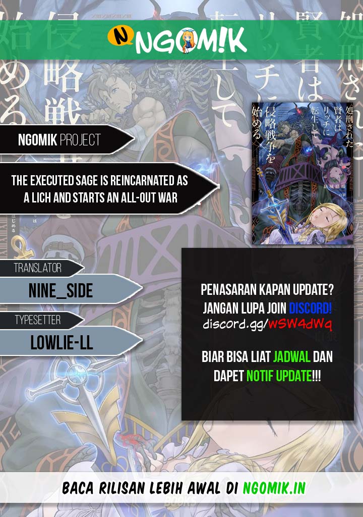 Baca Komik The Executed Sage is Reincarnated as a Lich and Starts an All-Out War Chapter 01.1 Gambar 1