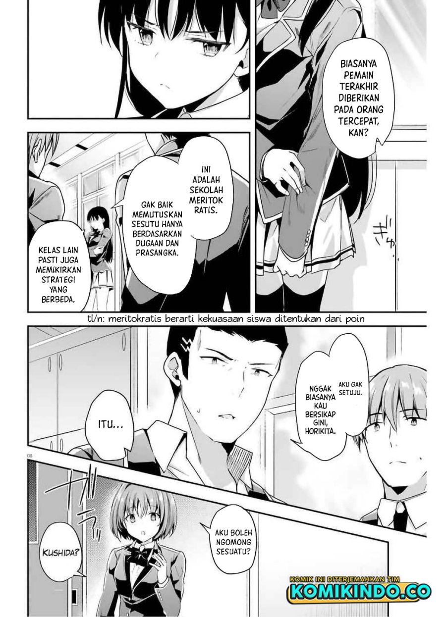 Youkoso Jitsuryoku Shijou Shugi no Kyoushitsu e Chapter 63 Gambar 8