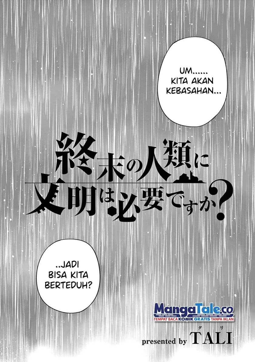 Baca Manga Shuumatsu no Jinrui ni Bunmei wa Hitsuyou desu ka? Chapter 06 Gambar 2