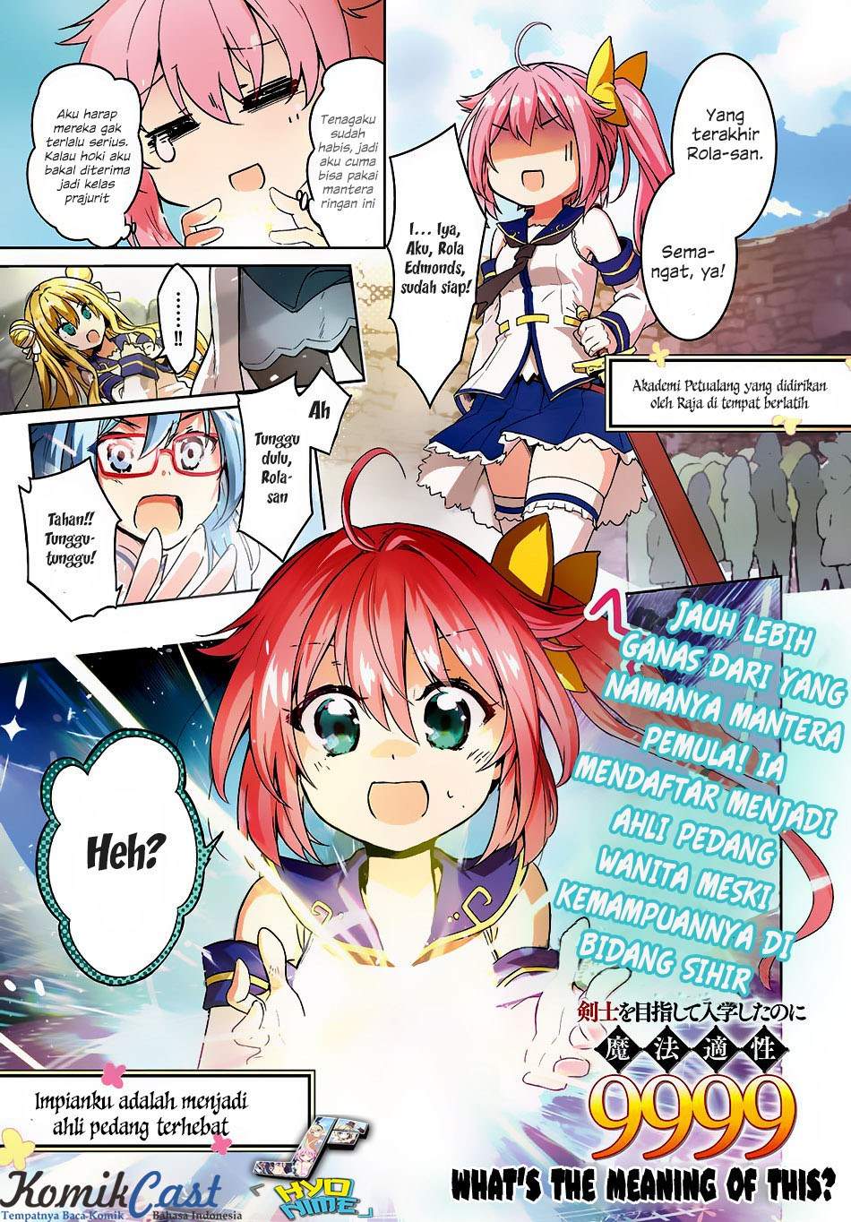 Baca Komik Kenshi wo Mezashite Nyuugaku shita no ni Mahou Tekisei 9999 nan desu kedo!? Chapter 01 Gambar 1