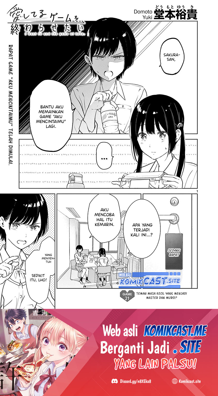 Baca Manga Aishiteru Game wo Owarasetai Chapter 21 Gambar 2