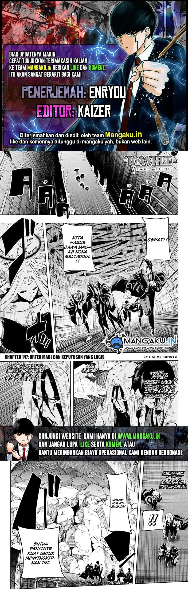 Baca Komik Mashle: Magic and Muscles Chapter 147 Gambar 1
