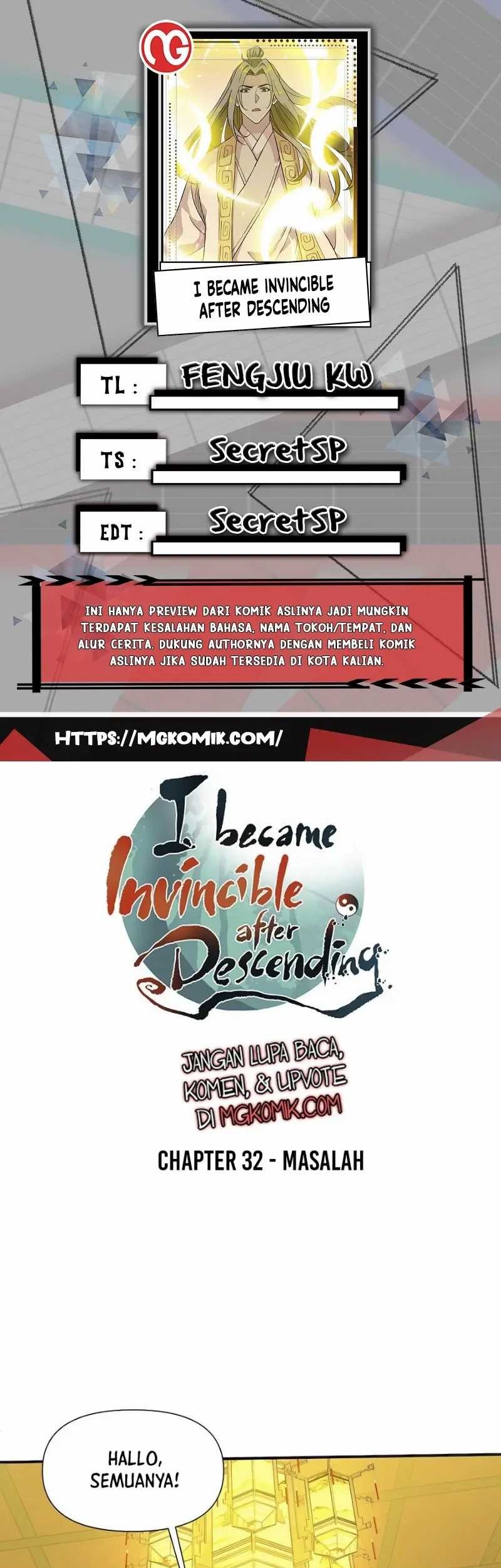 Baca Komik I Became Invincible After Descending Chapter 32 Gambar 1