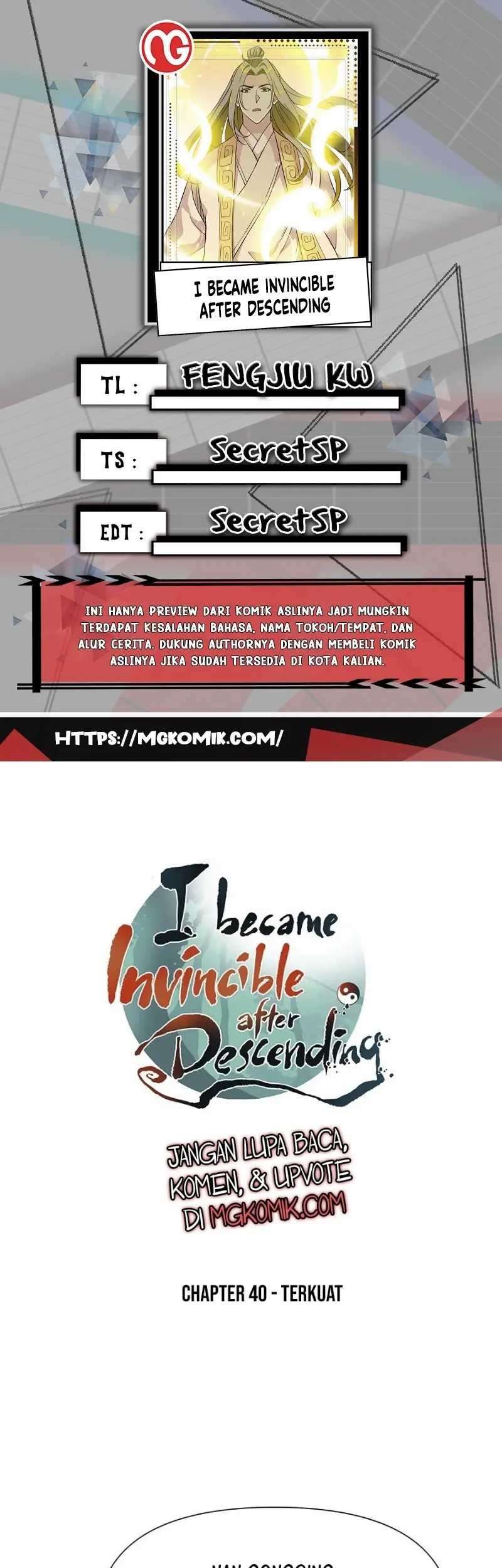 Baca Komik I Became Invincible After Descending Chapter 40 Gambar 1