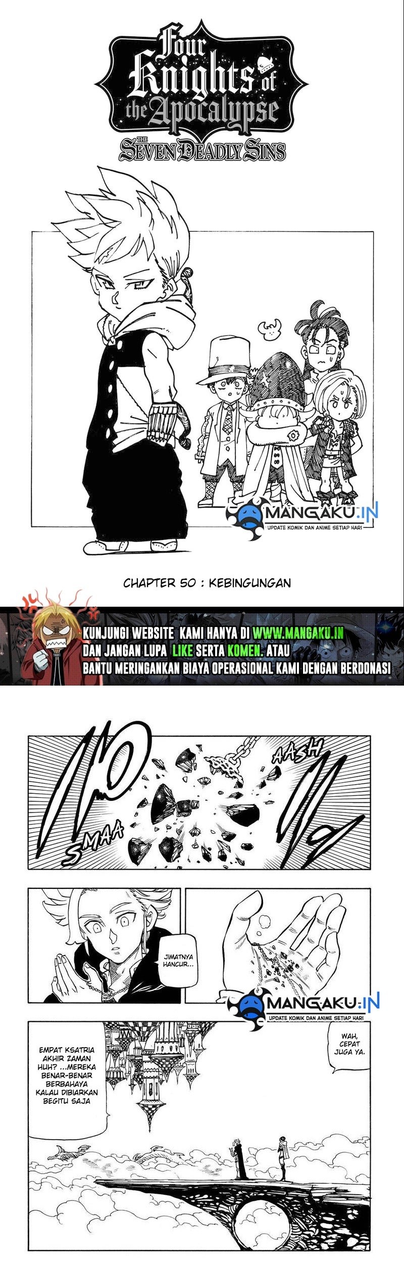 Baca Komik Mokushiroku no Yonkishi Chapter 50 Gambar 1