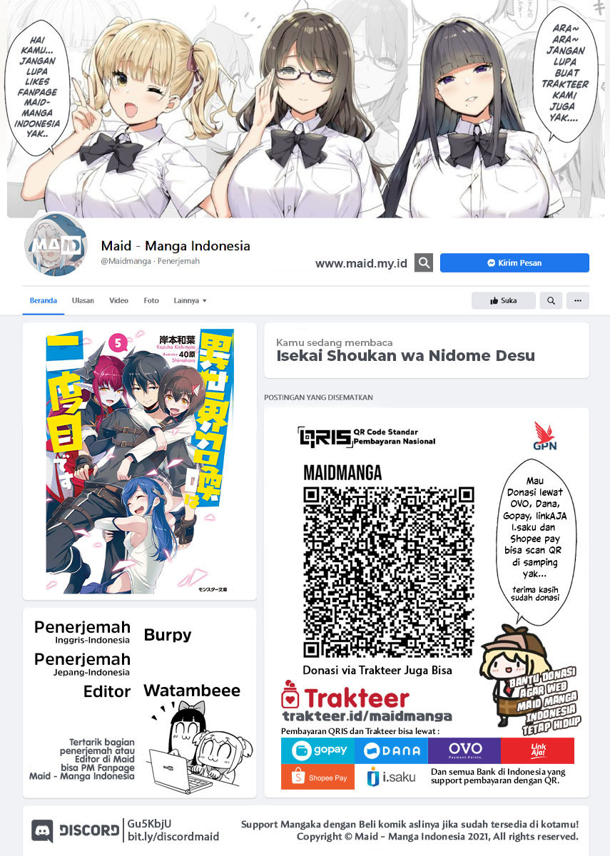 Baca Manga Isekai Shoukan wa Nidome Desu Chapter 27.3 Gambar 2