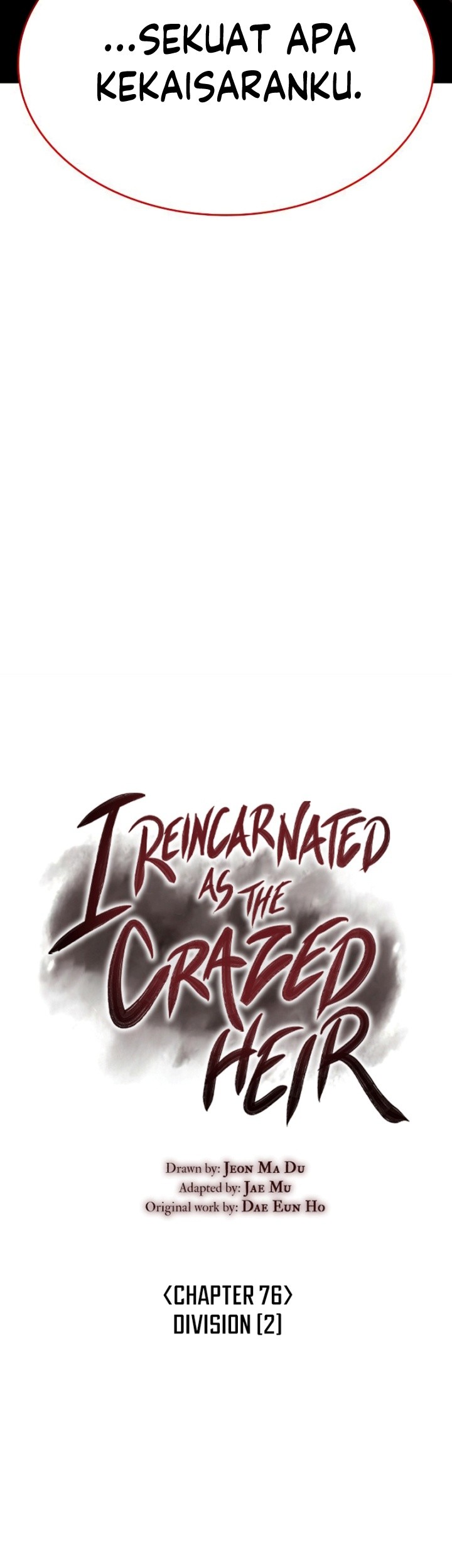 I Reincarnated As The Crazed Heir Chapter 76 Gambar 56