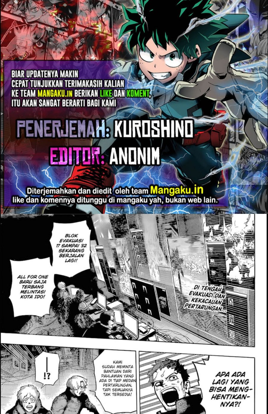 Baca Komik Boku no Hero Academia Chapter 386 Gambar 1