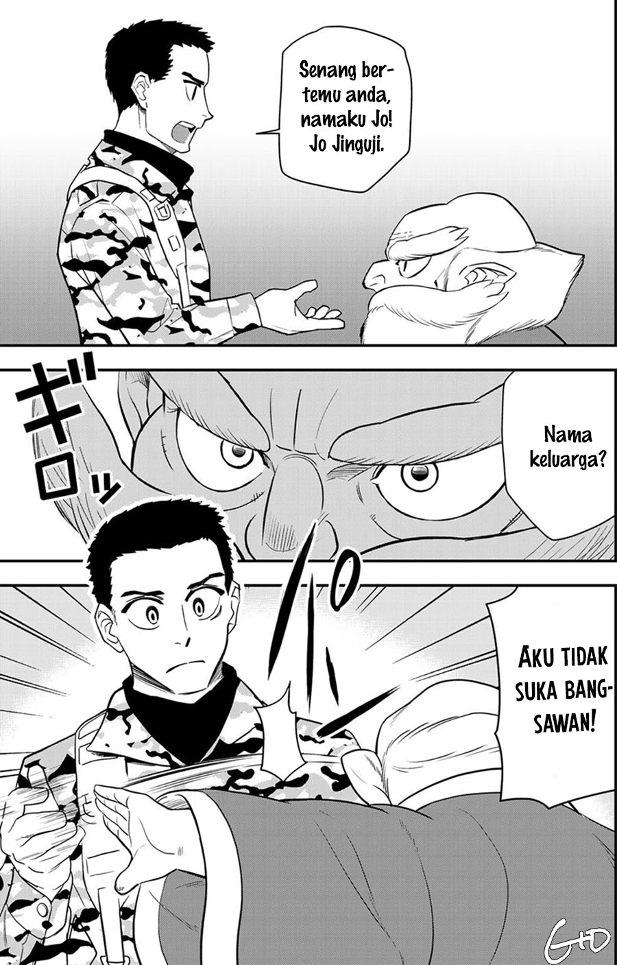 Baca Komik Bocchi Jieikan no Isekai Funsenki Chapter 04 Gambar 1
