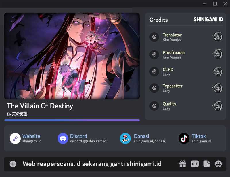 Baca Komik The Villain Of Destiny Chapter 81 Gambar 1