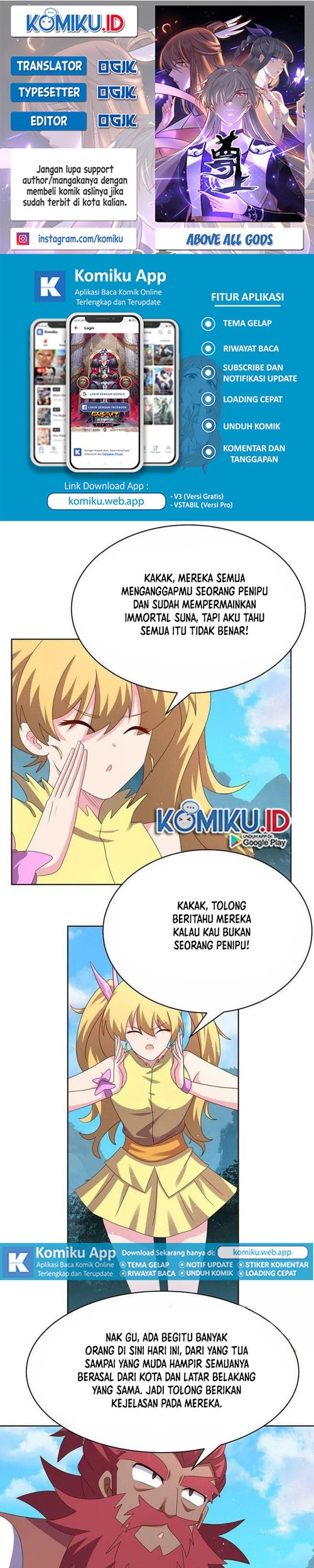Baca Komik Above All Gods Chapter 400.5 Gambar 1
