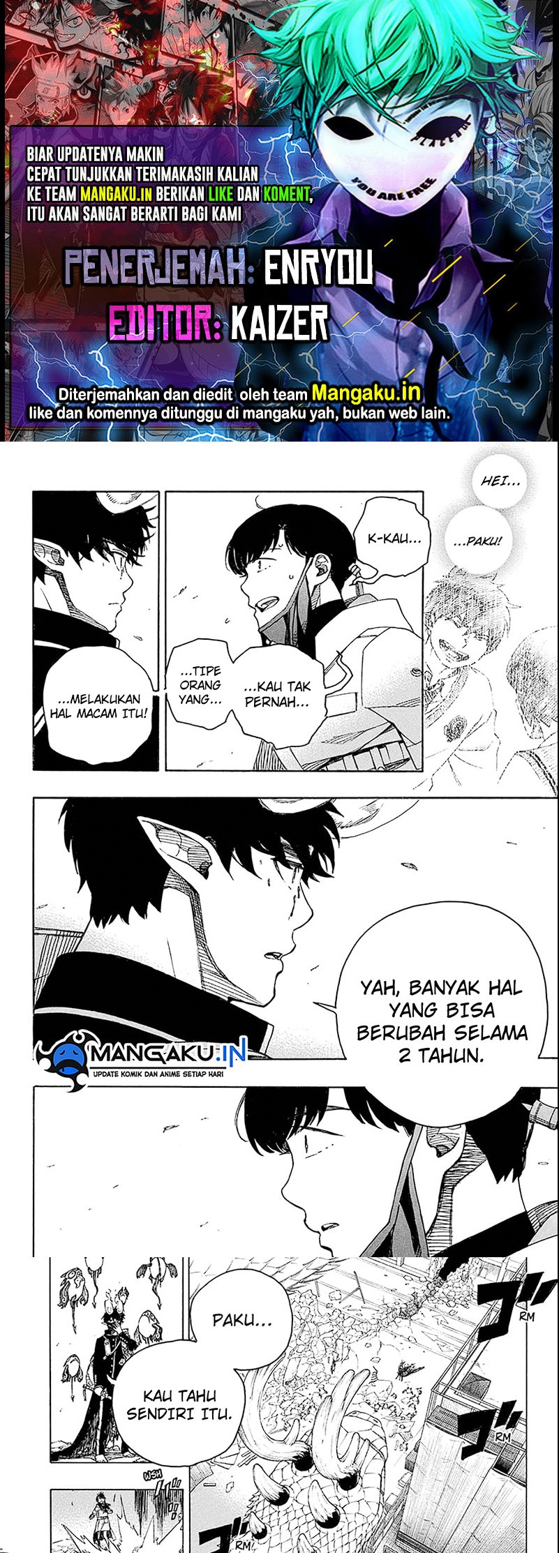 Baca Komik Ao no Exorcist Chapter 140.2 Gambar 1