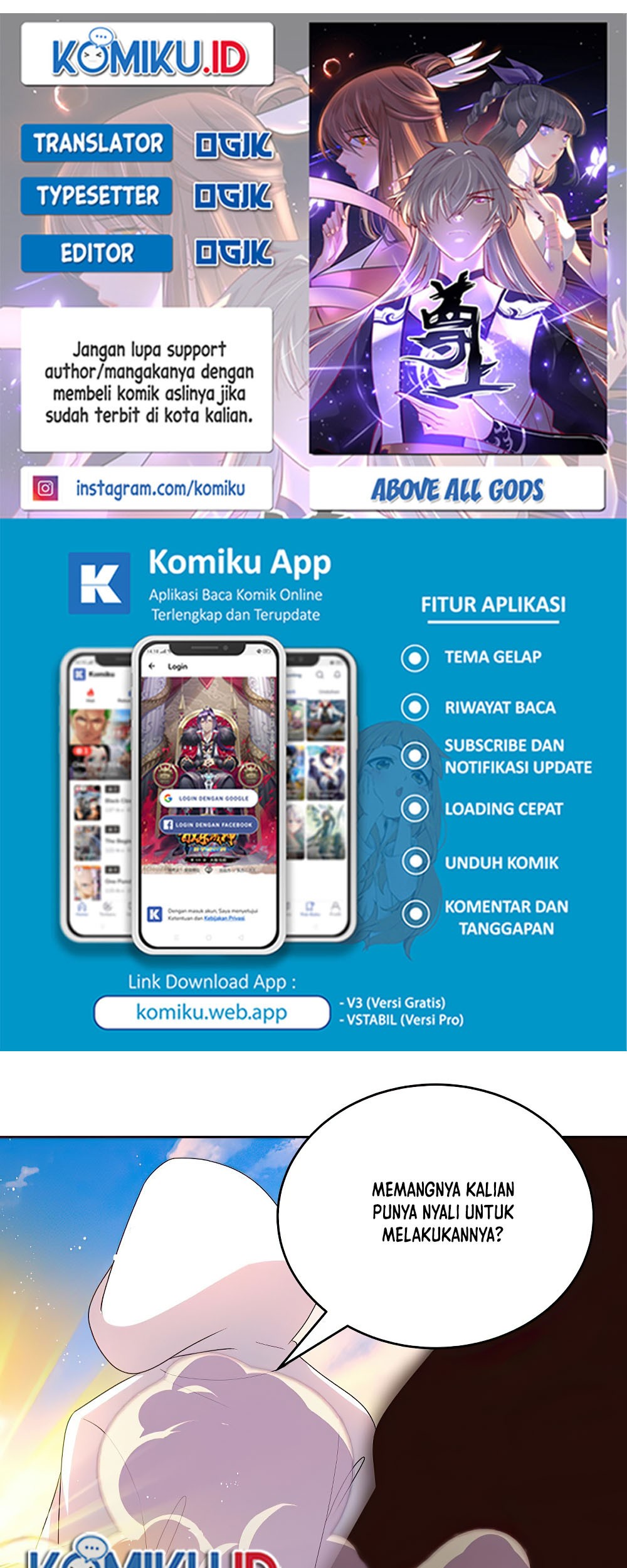 Komik Above All Gods Chapter 423 gambar nomor 1