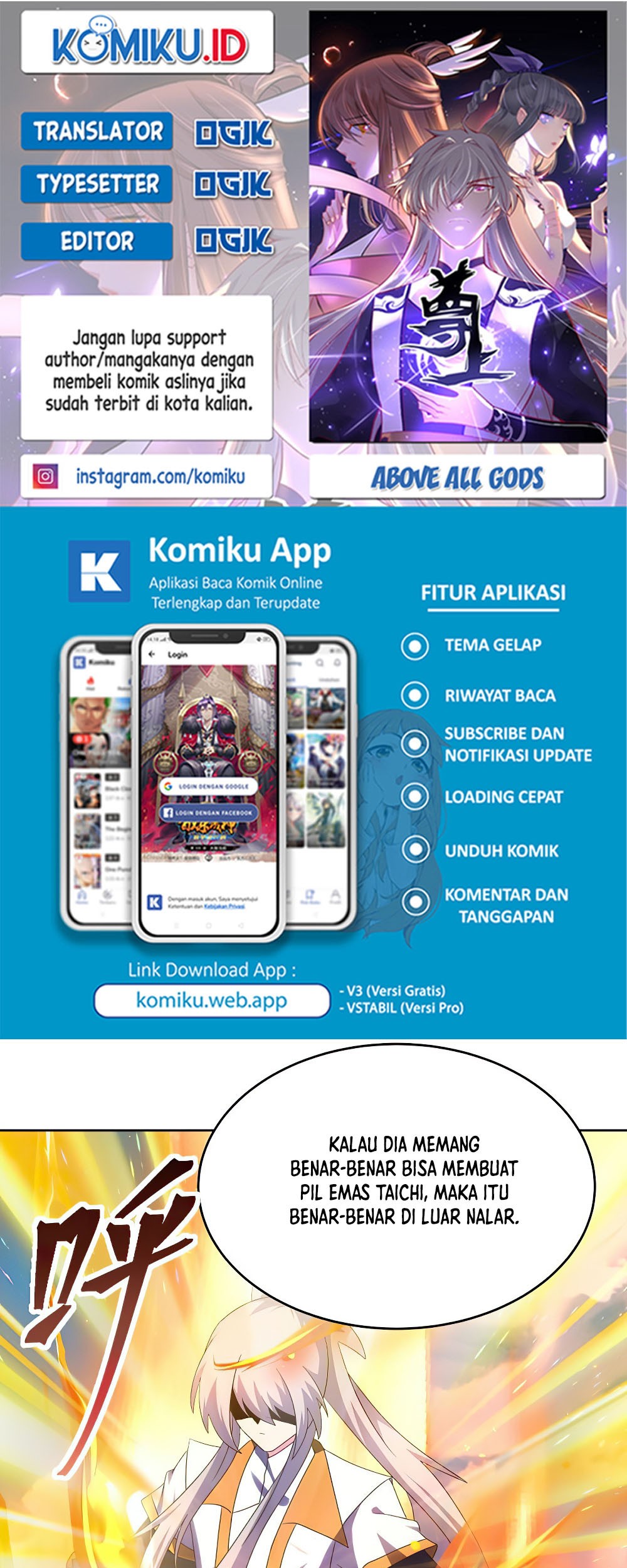 Baca Komik Above All Gods Chapter 423.5 Gambar 1