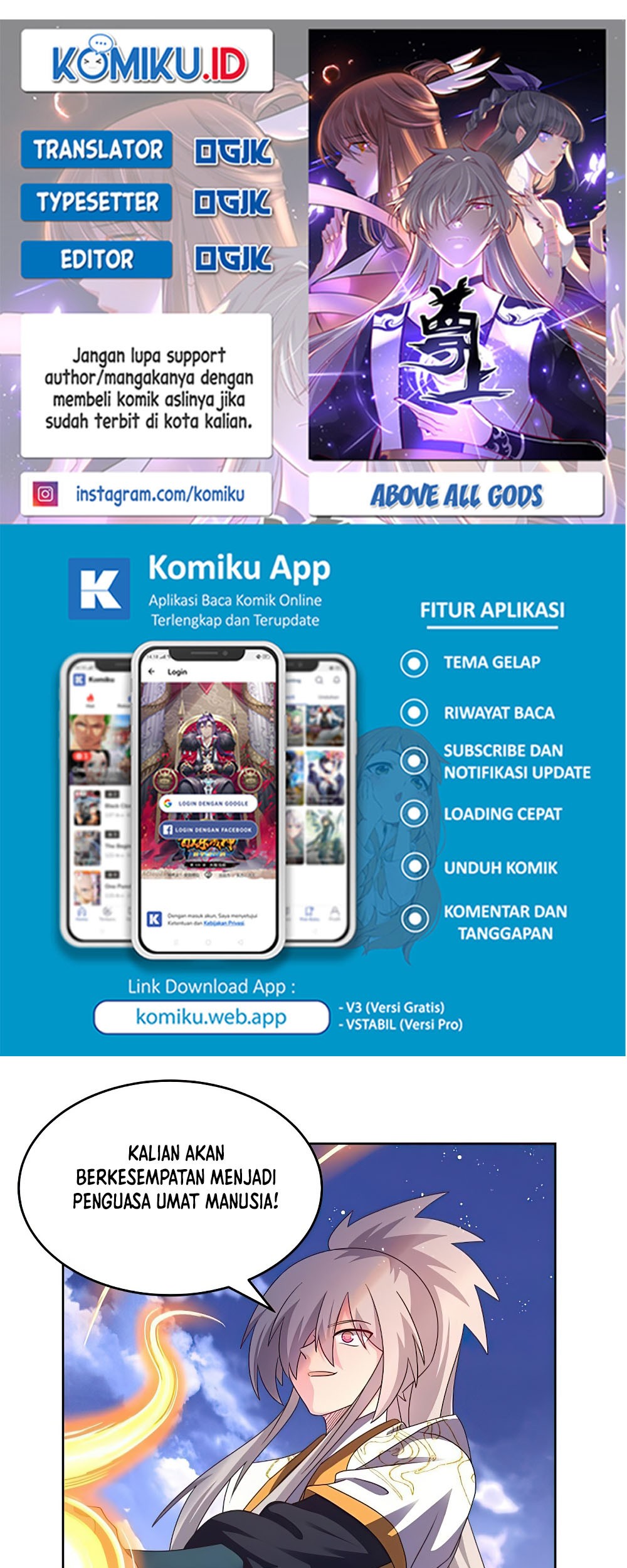 Komik Above All Gods Chapter 426 gambar nomor 1