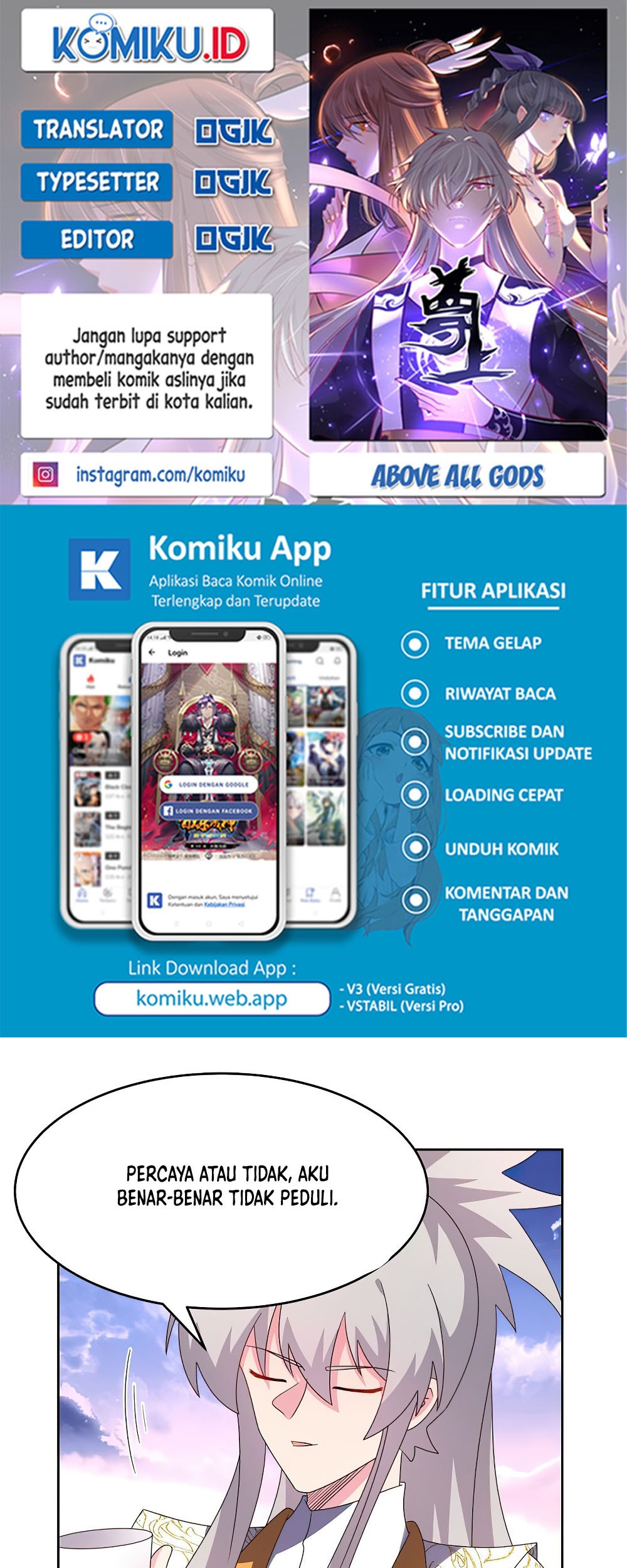 Baca Komik Above All Gods Chapter 427 Gambar 1