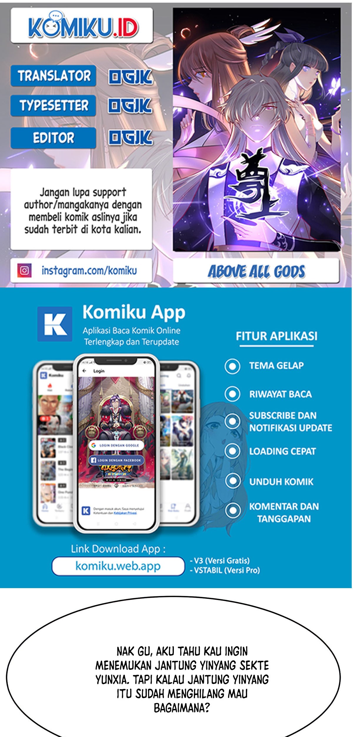 Komik Above All Gods Chapter 429 gambar nomor 1