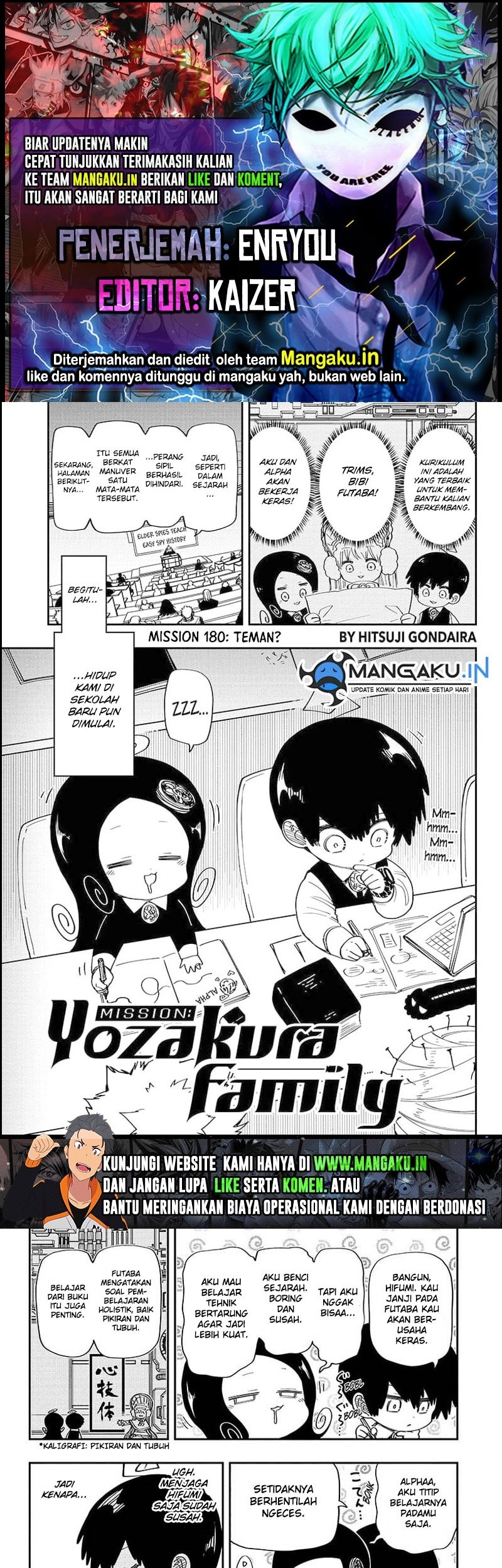 Baca Komik Mission: Yozakura Family Chapter 180 Gambar 1