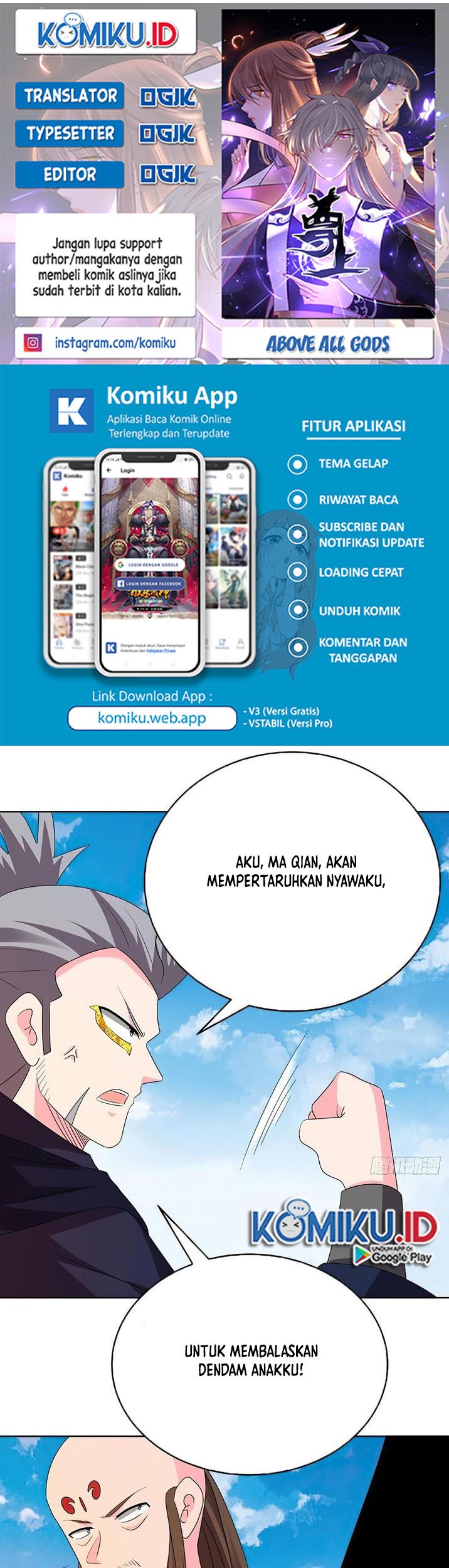 Baca Komik Above All Gods Chapter 450.5 Gambar 1