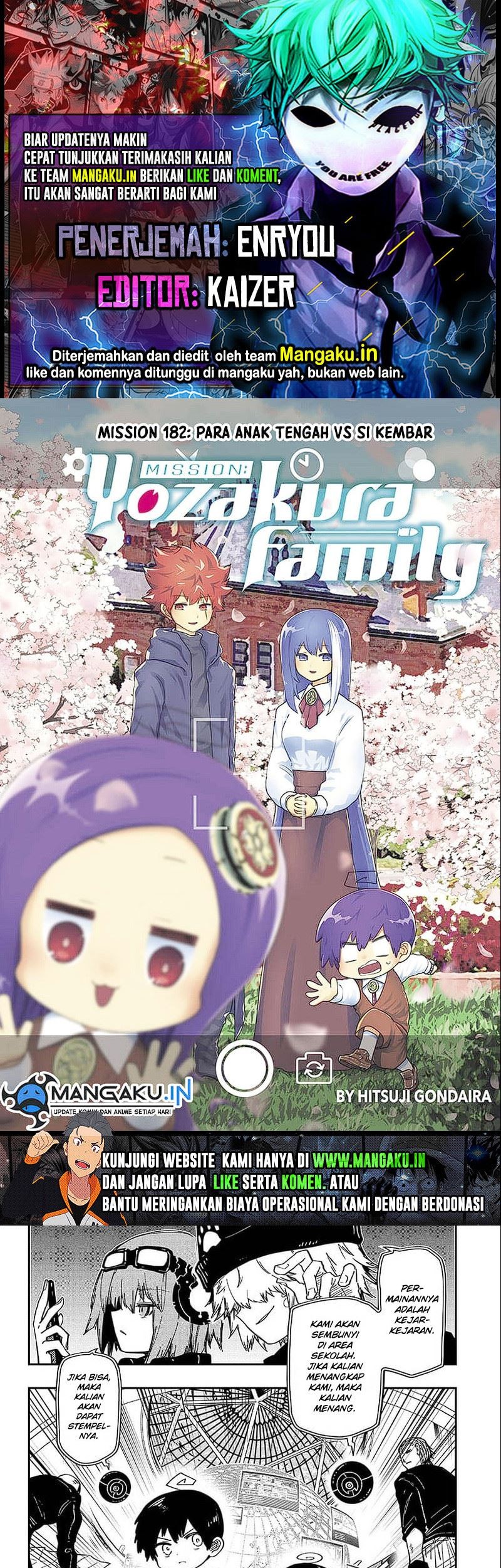 Baca Komik Mission: Yozakura Family Chapter 182 Gambar 1
